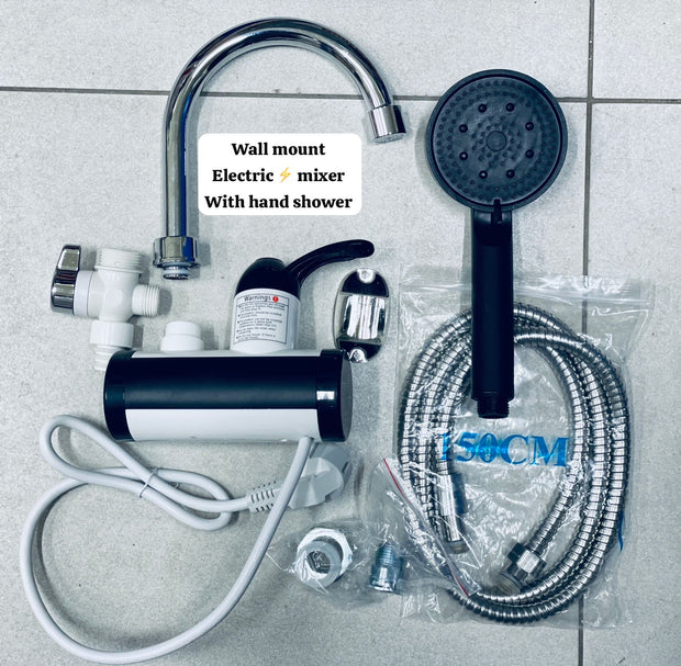 Wall Mount Electric Water Mixer With Hand Shower